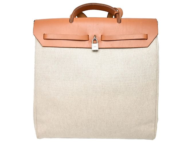 Hermès Herbag MM Borsa a tracolla 2-Way Crudo - vista 2