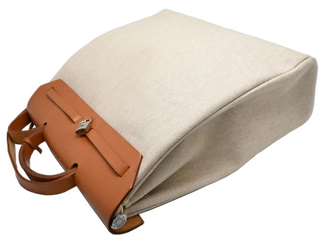 Hermès Herbag MM Borsa a tracolla 2-Way Crudo - vista 4