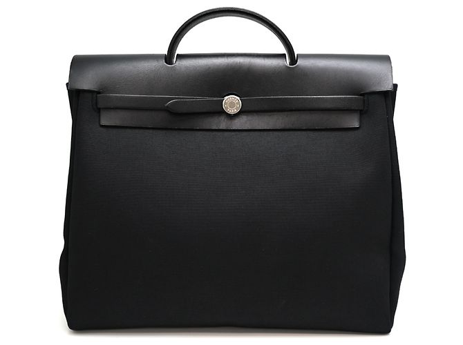 Hermès Borsa Hermes Herbag MM 1999 Black Nero - vista 2