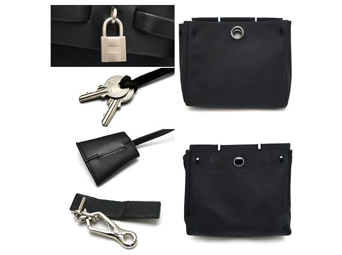 Hermès Bolso de hombro Hermes Herbag Ad PM Negro - vista 10