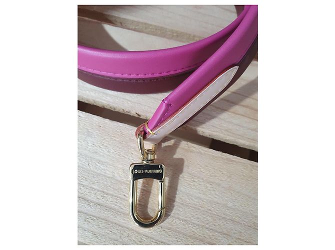 Louis Vuitton Schultergurt Cluny MM Leder Fuchsia Braun Pink - Ansicht 3