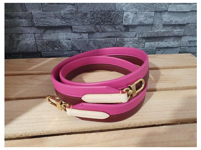 Louis Vuitton Schultergurt Cluny MM Leder Fuchsia Braun Pink - Ansicht 4