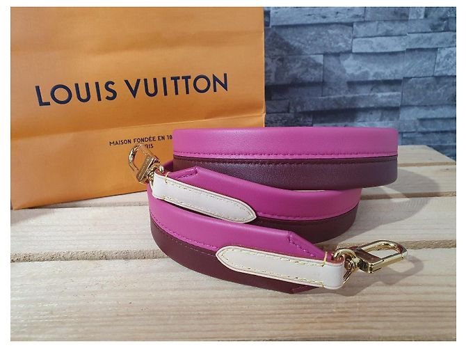 Louis Vuitton Schultergurt Cluny MM Leder Fuchsia Braun Pink - Ansicht 7