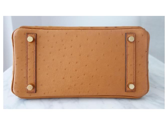 Hermès Birkin 25 Pelle di Struzzo Cognac Marrone - vista 6
