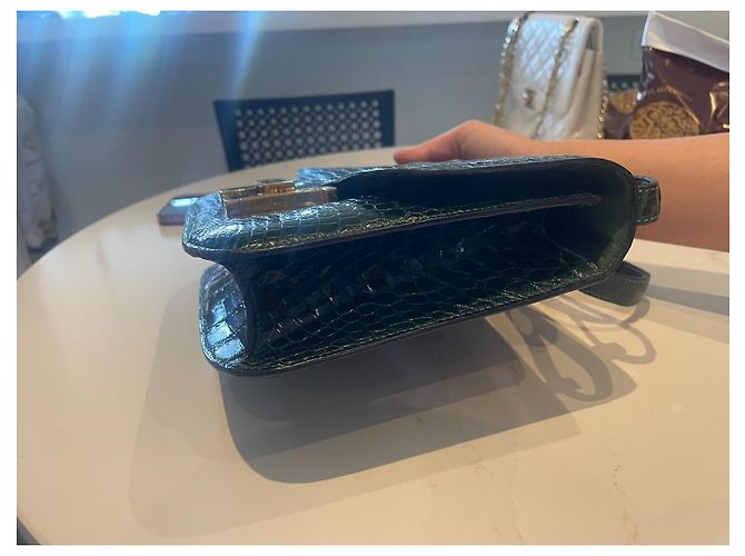 borsa Hermès Constance in pelle di alligatore verde - vista 4