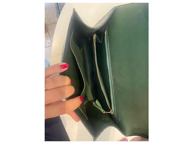 borsa Hermès Constance in pelle di alligatore verde - vista 6