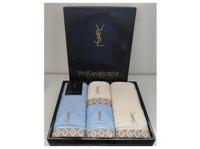 Yves Saint Laurent towel set Brown Blue Beige - view 15