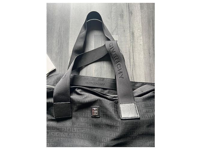 Givenchy black canvas diaper bag with changing mat - view 4