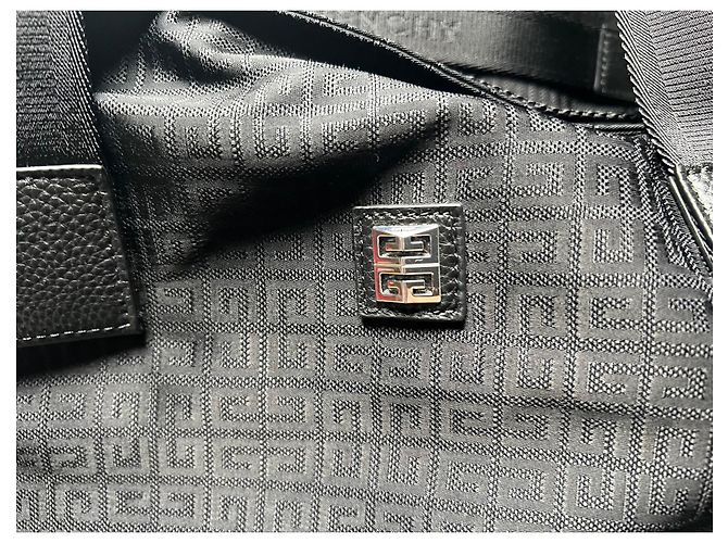 Givenchy black canvas diaper bag with changing mat - view 5
