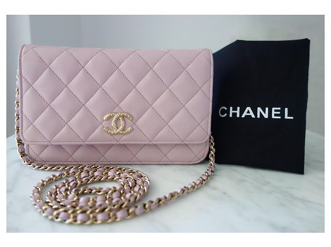 Chanel Wallet on Chain rosa cuero caviar - vista 6