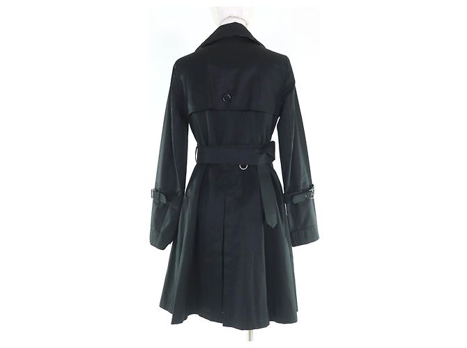 Burberry Blue Label Gabardina con forro de algodón y lana Negro - vista 3
