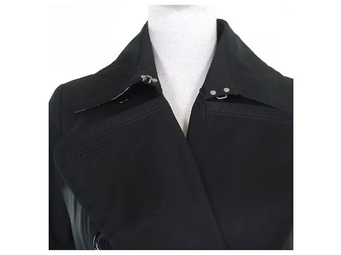 Burberry Blue Label Gabardina con forro de algodón y lana Negro - vista 4