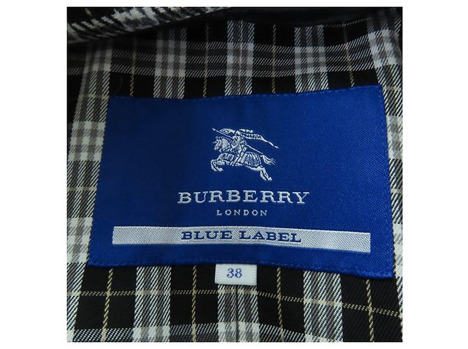 Burberry Blue Label Gabardina con forro de algodón y lana Negro - vista 7