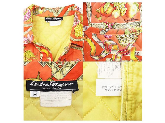 Chaqueta acolchada Salvatore Ferragamo Multicolor Naranja - vista 10