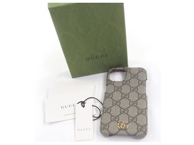 Funda para iPhone Gucci GG Supreme GG Logo Beige - vista 2