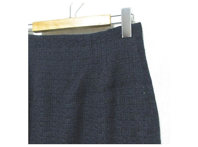Autre Marque Falda Ballsey de mezcla de tweed y lamé Azul Azul marino - vista 3