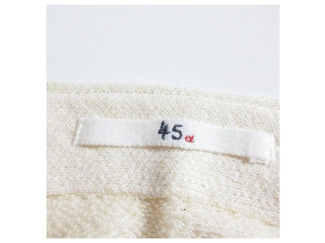 Autre Marque Abrigo largo de punto de algodón y lino 45R Blanco Blanco roto - vista 8