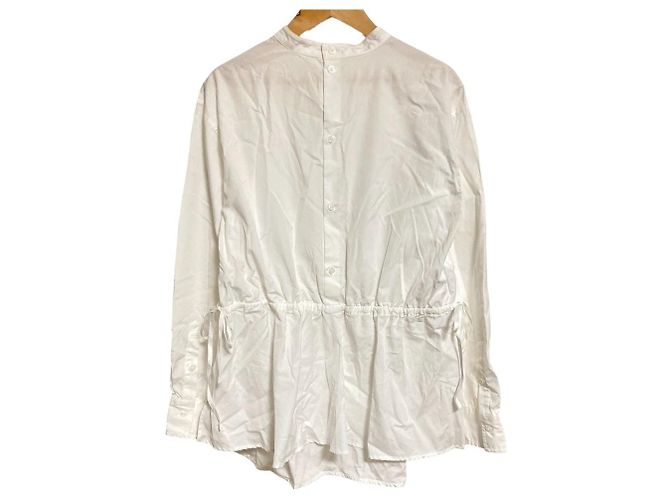 Autre Marque BACCA Bluse mit Rückenknöpfen und geraffter Taille Weiß - Ansicht 2