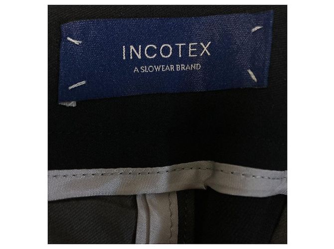 Autre Marque Incotex Stretch-Wollhose Schwarz - Ansicht 4
