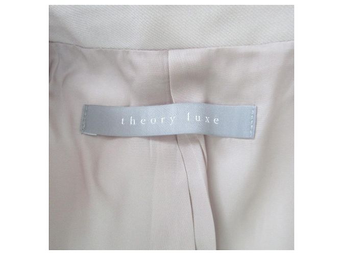 theory luxe NEW SAXONY OLIN Long Gilet Beige - vista 5