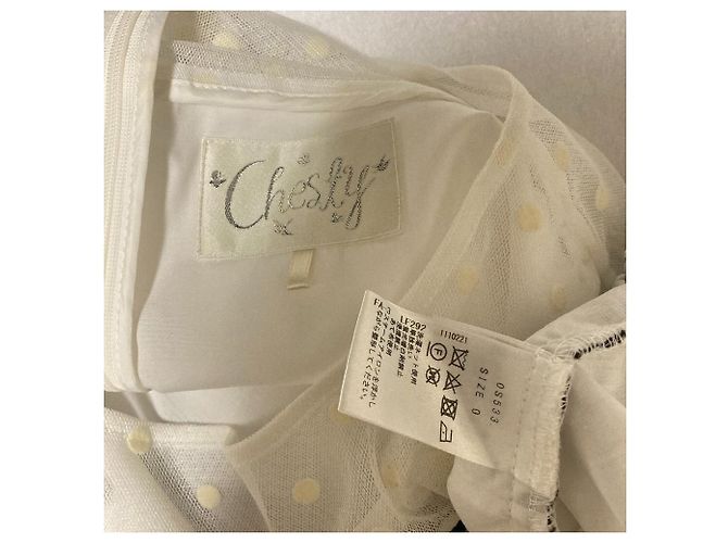 Autre Marque Chesty Tüll-Spitzenkleid Schwarz Weiß - Ansicht 3