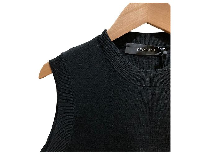 Versace Wollstrick-Cardigan-Set Schwarz - Ansicht 13