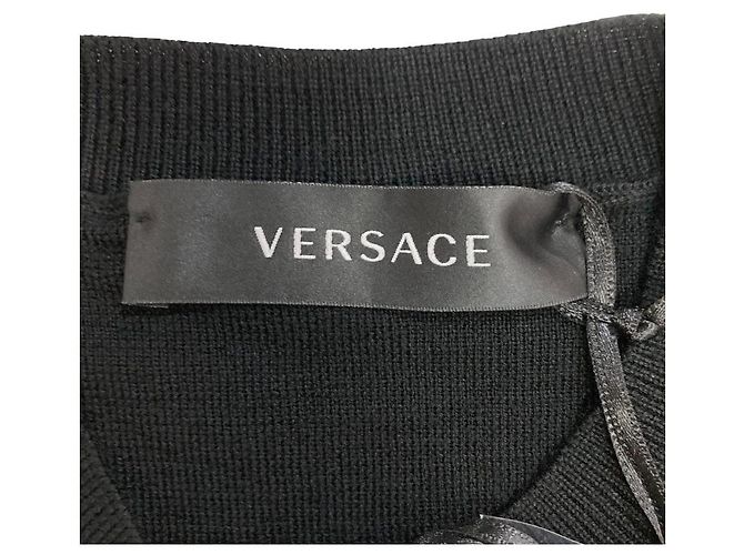 Versace Wollstrick-Cardigan-Set Schwarz - Ansicht 16