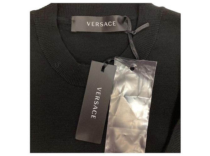 Versace Wollstrick-Cardigan-Set Schwarz - Ansicht 17