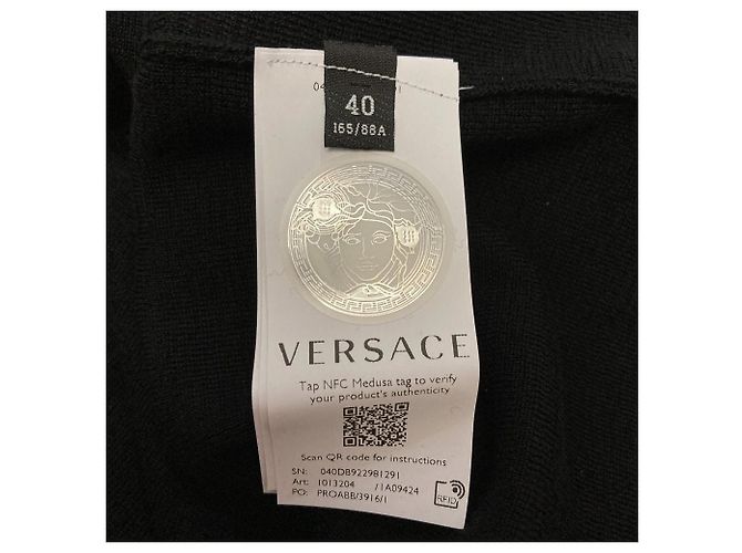 Versace Wollstrick-Cardigan-Set Schwarz - Ansicht 18