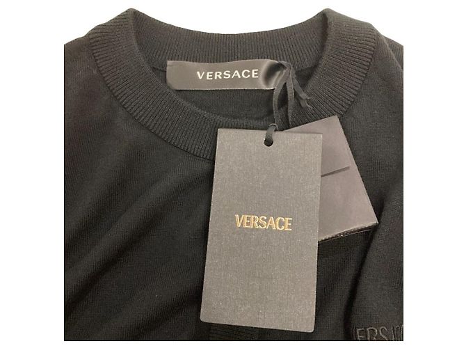 Versace Wollstrick-Cardigan-Set Schwarz - Ansicht 6