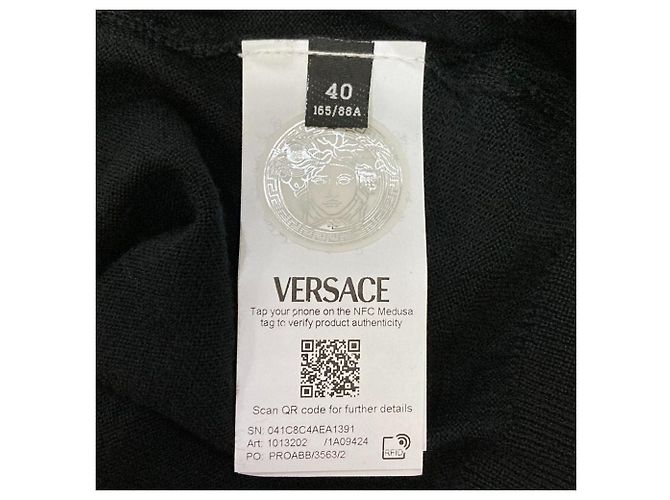 Versace Wollstrick-Cardigan-Set Schwarz - Ansicht 7