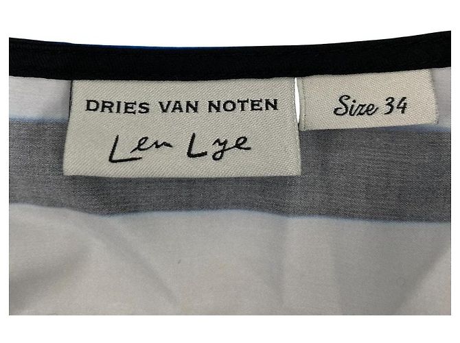 Autre Marque Dries Van Noten Kleid mit Len Lye Print Schwarz - Ansicht 3