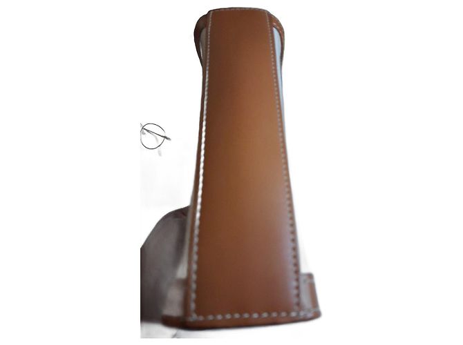 Cabas Céline Bolso tote CELINE de lona y cuero Castaño Blanco - vista 2