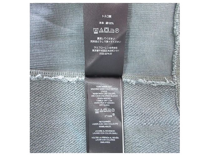 Ralph Lauren Felpa con cappuccio RRL Garment Dyed Verde - vista 8