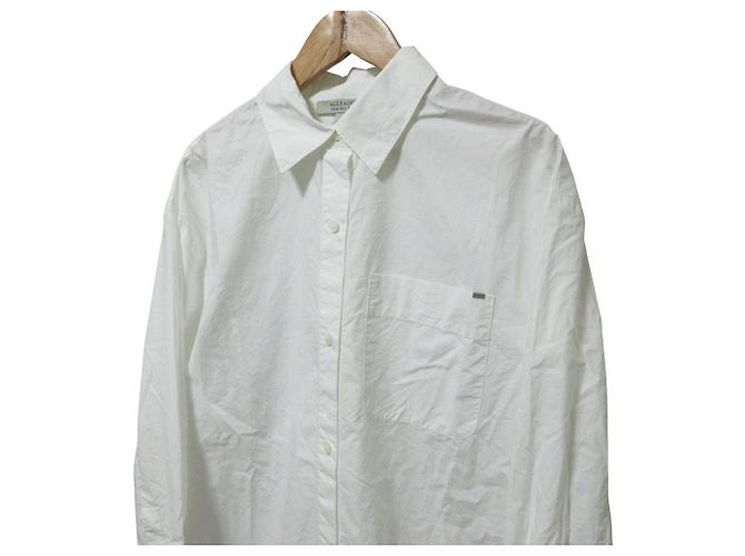 Autre Marque All Saints LAURIE SHIRT Camisa de algodón Blanco - vista 3
