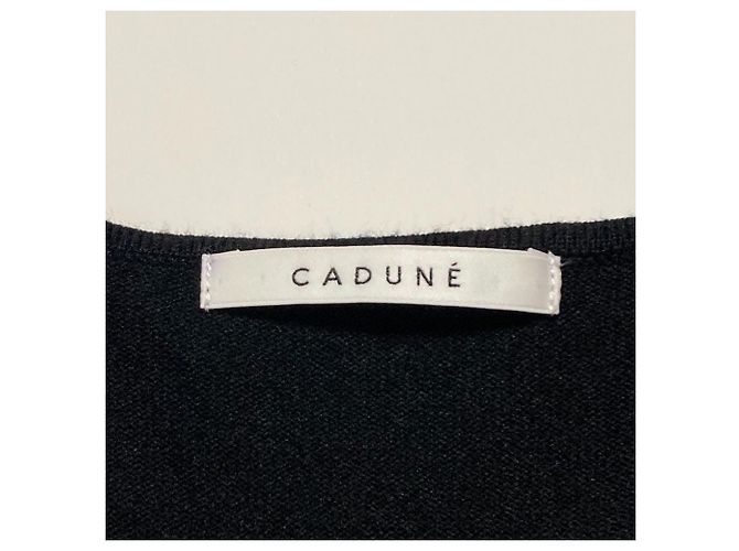 Autre Marque CADUNE Tüll-Stricktop Schwarz - Ansicht 4