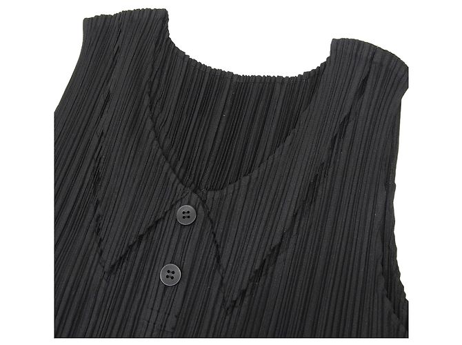 Issey Miyake PLEATS PLEASE Kleid aus Polyester Schwarz - Ansicht 3