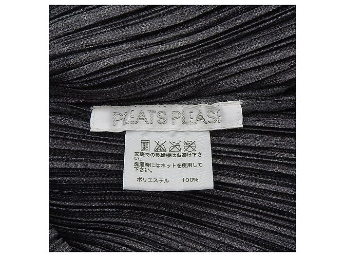 Issey Miyake PLEATS PLEASE Tunika aus Polyester Schwarz - Ansicht 7