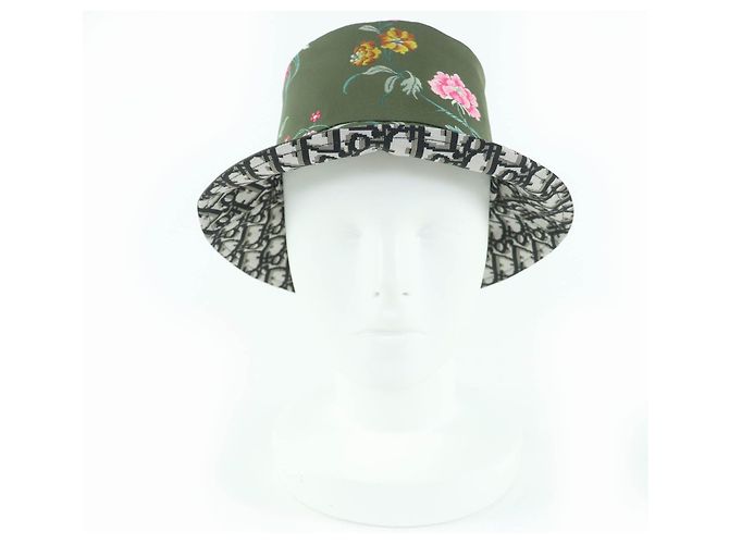 Chapéu Bucket Christian Dior TEDDY-D Oblique Verde Caqui - vista 3