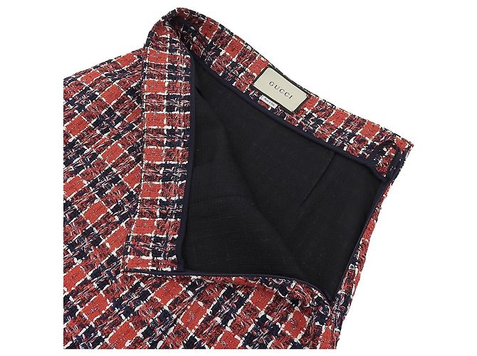 Falda Gucci de tweed y rayón Multicolor - vista 4