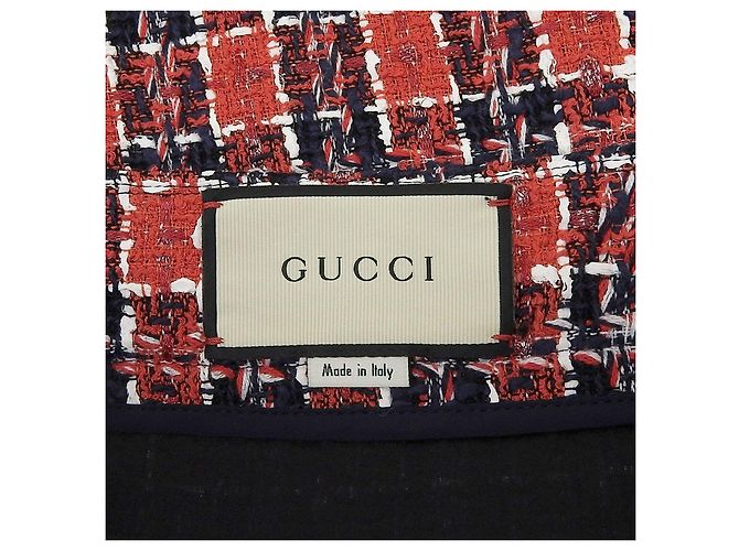 Falda Gucci de tweed y rayón Multicolor - vista 5