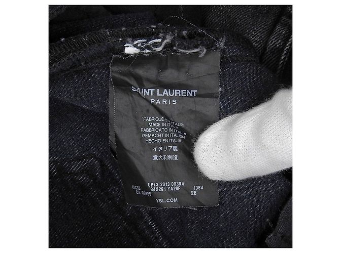 Yves Saint Laurent Pantalones de denim Saint Laurent Paris Negro - vista 7