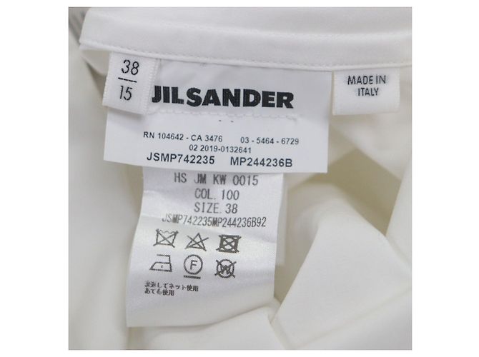 Camisa de manga larga de algodón Jil Sander Blanco - vista 8