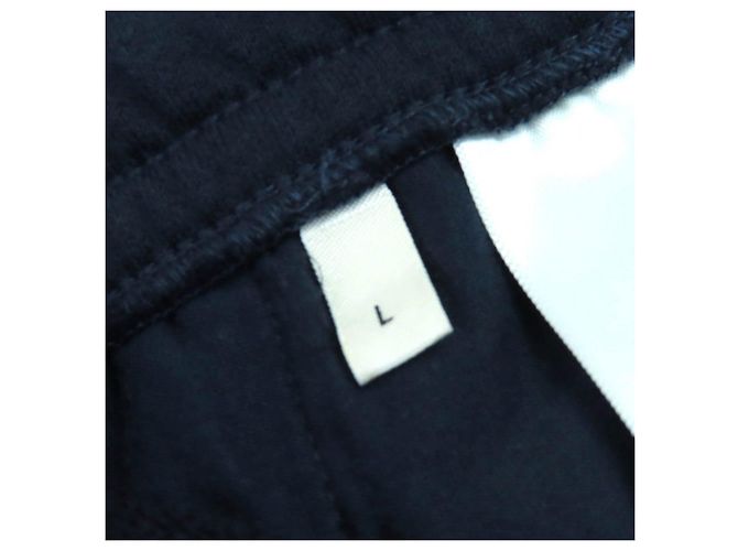 Céline CELINE Eddie Triomphe bestickte Baumwollhose Blau Marineblau - Ansicht 9