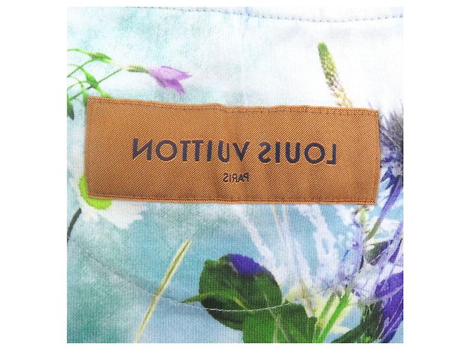 T-shirt in cotone Louis Vuitton con stampa flower Inside-out Blu Blu chiaro - vista 10