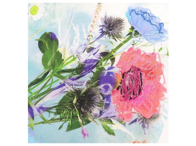 T-shirt in cotone Louis Vuitton con stampa flower Inside-out Blu Blu chiaro - vista 4