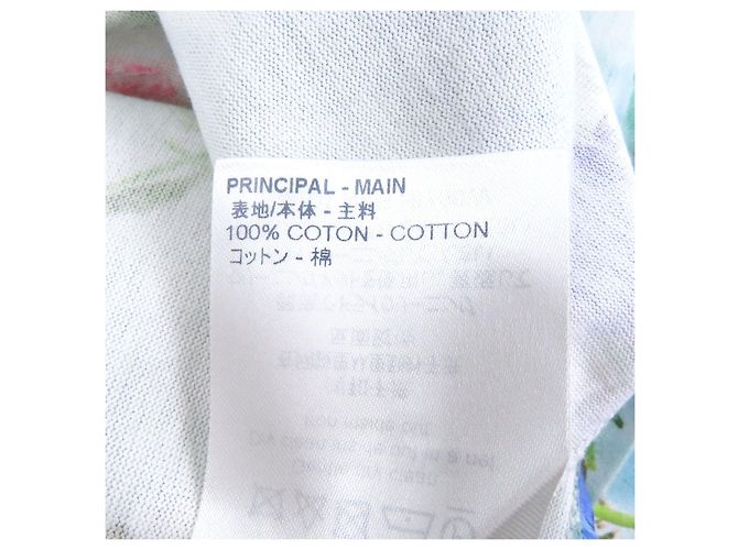 T-shirt in cotone Louis Vuitton con stampa flower Inside-out Blu Blu chiaro - vista 8