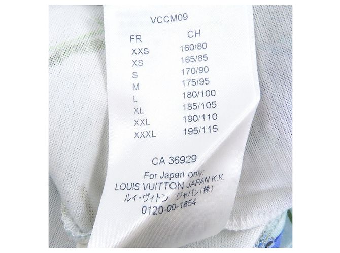 T-shirt in cotone Louis Vuitton con stampa flower Inside-out Blu Blu chiaro - vista 9