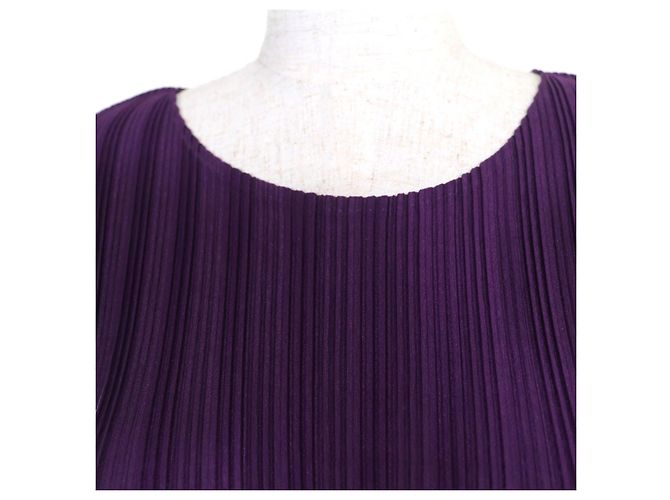 Issey Miyake PLEATS PLEASE Kleid Polyesterkleid Lila - Ansicht 4