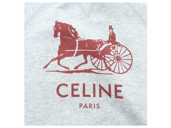 Céline Top in cotone CELINE Marrone - vista 5